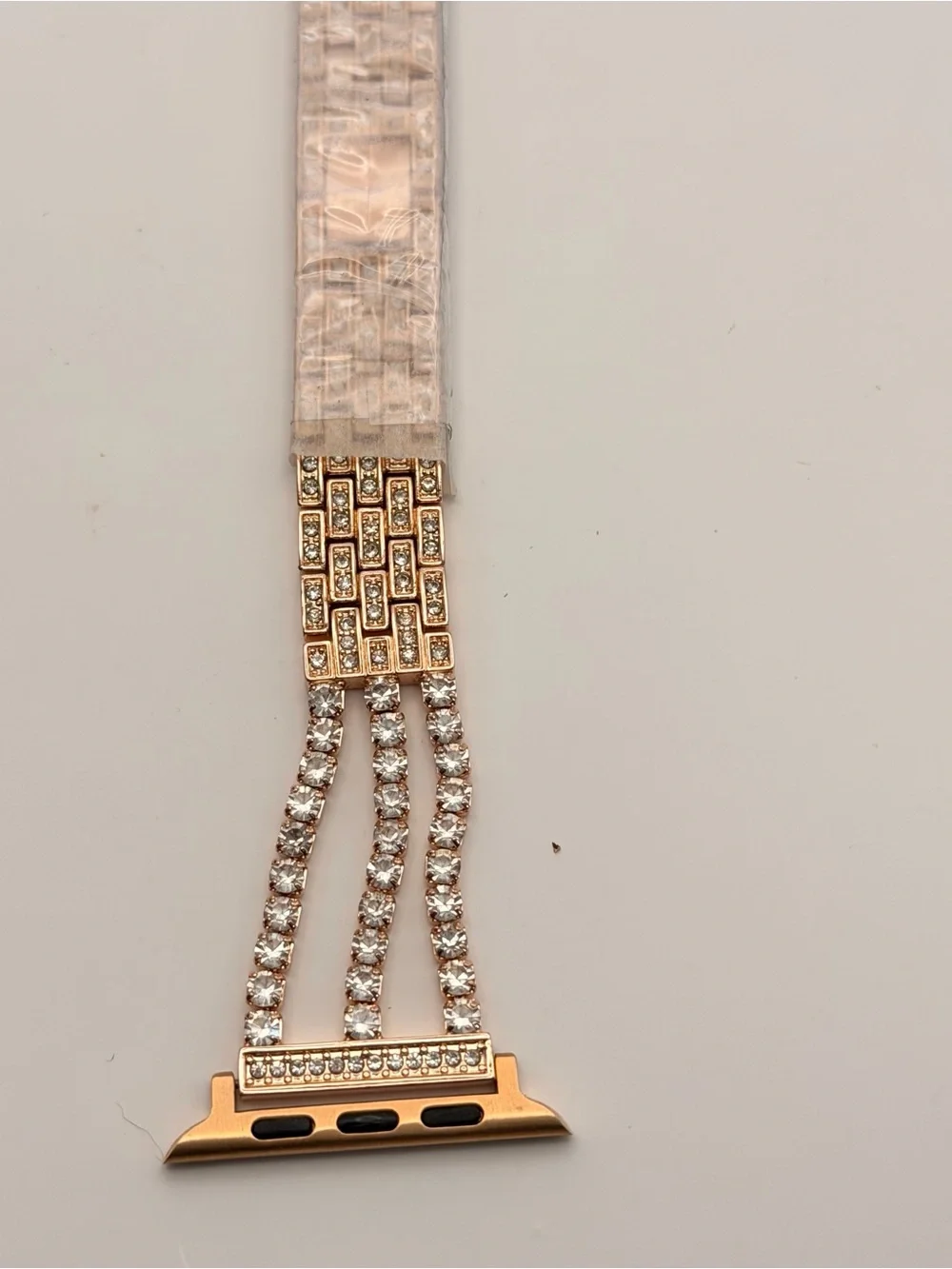 Apple Watch Band, Stainless Steel, Gold tone/diamonds, New, 42/44/46mm